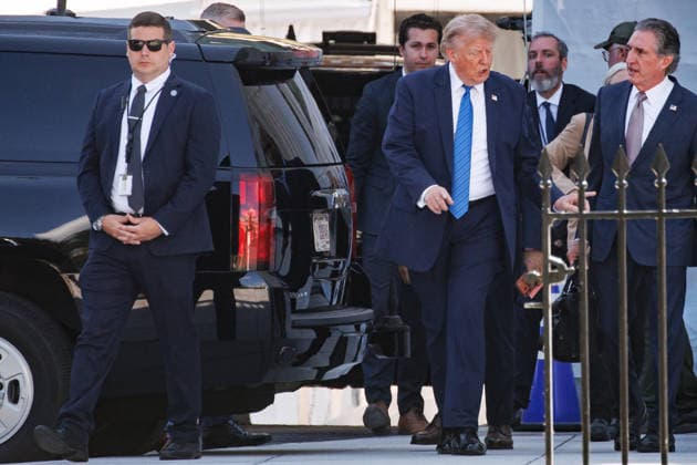 USA, Donald Trump auf dem Weg nach Camp David