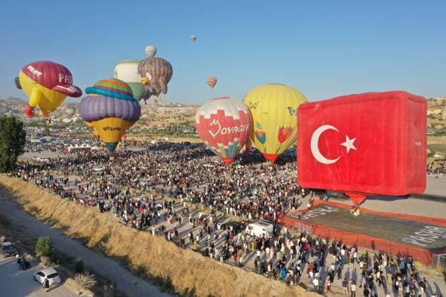 Türkei, Cappadocia Ballonfestival in Nevsehir