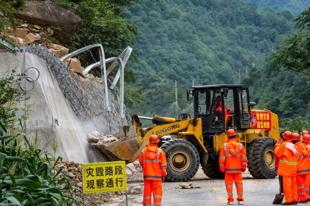 China, Erdrutsch in Longnan