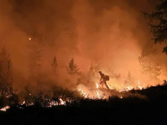 USA, Waldbrand in Nespelem, Washington State