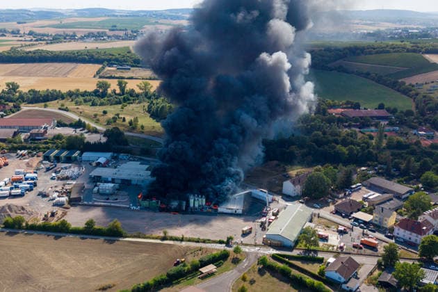 Rheinland-Pfalz, Großbrand in Sprendlingen