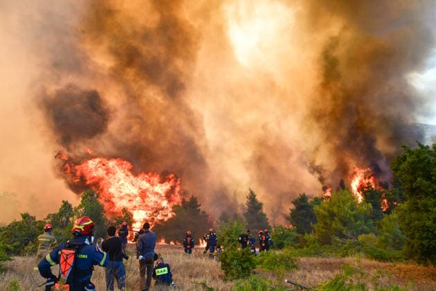 Griechenland, Waldbrände in Attica