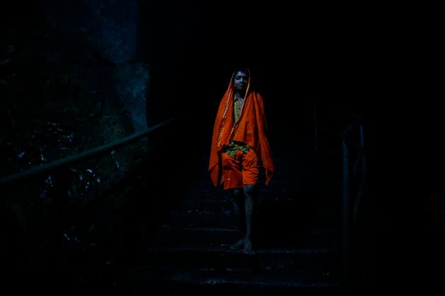Nepal, Pilgerer zu Shrawan in Kathmandu