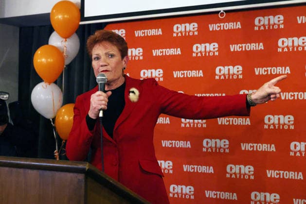 Australien, Pauline Hansons One Nation Partei - Pressetermin in Hawthorn bei Melbourne