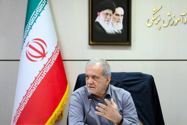 Iran, Meeting mit Präsident Massud Peseschkian in Teheran