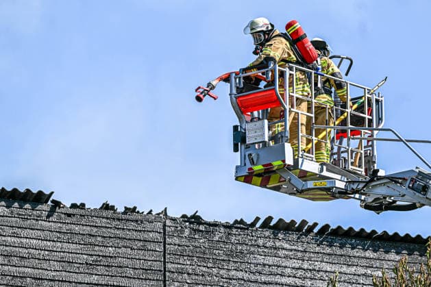 Baden-Württemberg, Häuserbrand in Göppingen