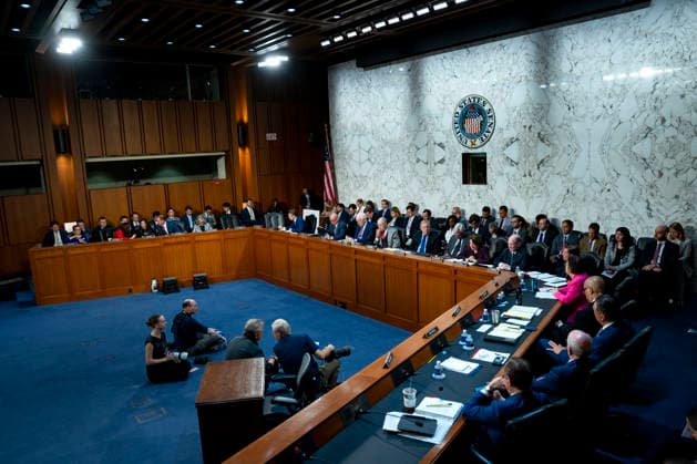 USA, Senatsausschuss berät Nominierung von Todd Blanche als Justizminister in Washington