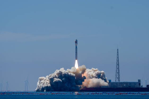 China, Raketenstart in Haiyang
