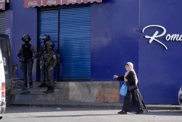 Nahostkonflikt, israelische Sicherheitskräfte in Kalandia