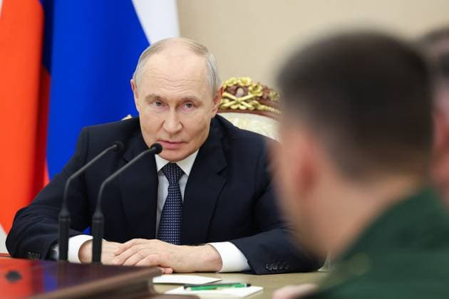 Russland, Wladimir Putin leitet Sitzung in Moskau