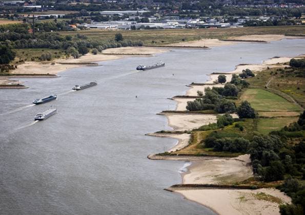 Niederlande, Rhein führt Niedrigwasser