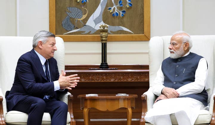 Indien, Narendra Modi trifft Ted Sarandos in Neu-Dehli