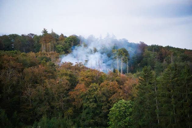 Hessen, Waldbrand bei Bad Schwalbach