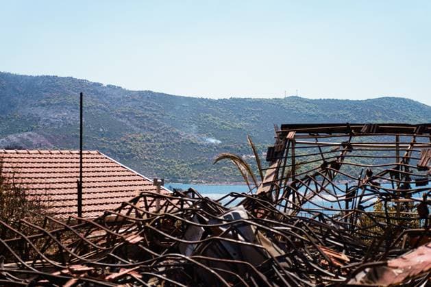 Griechenland, Schäden nach Waldbränden in Attika