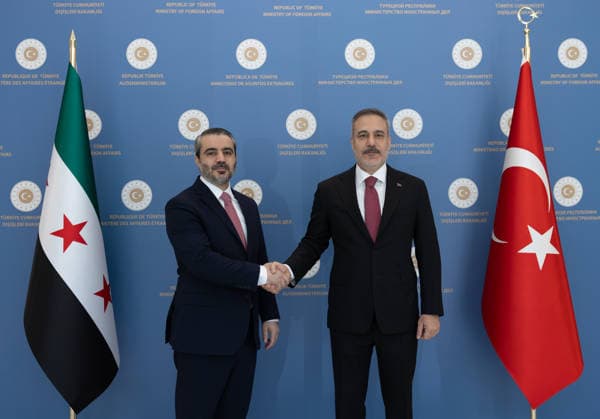 Türkei, Hakan Fidan empfängt Asaad Hassan al-Shaibani in Ankara