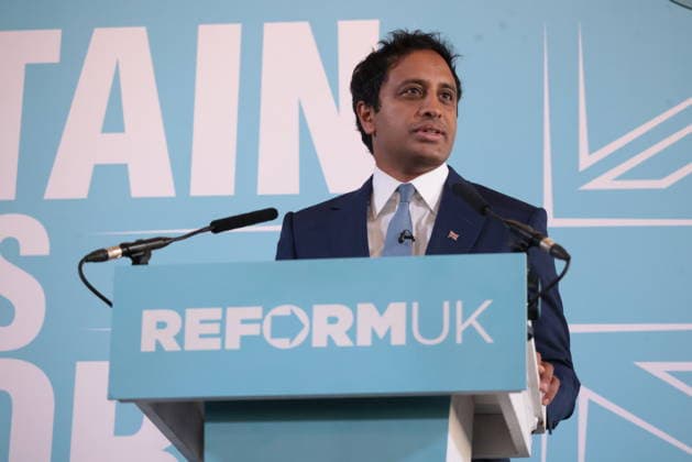 Großbritannien, Reform UK Pressekonferenz mit Zia Yusuf in London