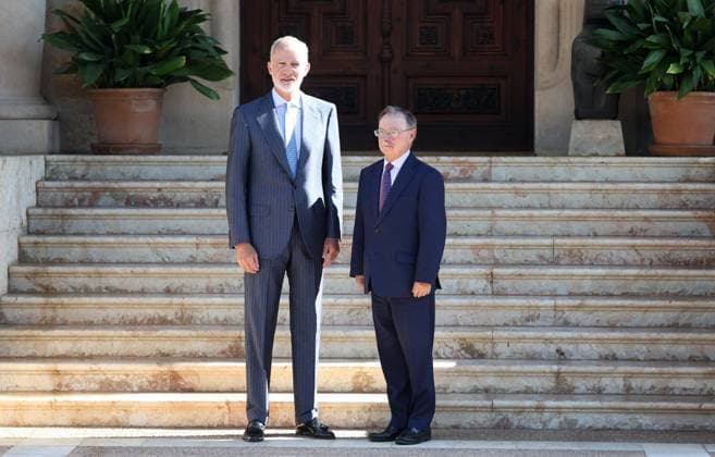 Palma de Mallorca, König Felipe VI. empfängt den Bürgermeister von Ceuta, Juan Jesus Vivas Lara