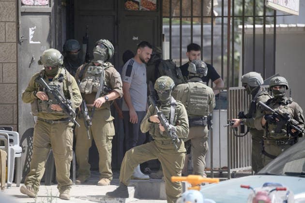 Nahostkonflikt, Westjordanland, Razzia der israelischen Armee im Flüchtlingslager Askar nahe Nablus