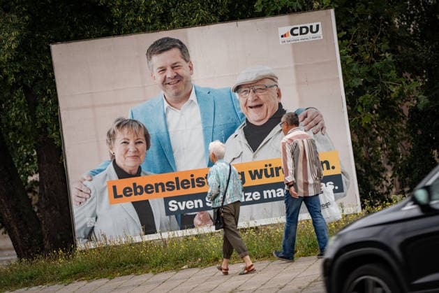 Sachsen-Anhalt, Wahlplakate zur Landtagswahl in Magdeburg