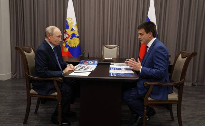 Russland, Wladimir Putin trifft Michail Kotjukow in Moskau