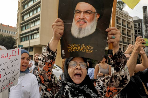 Krieg in Nahost, Libanon, Protest gegen Verhandlungen zwischen Israel und Libanon in Beirut