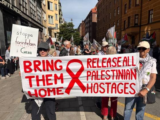 Schweden. Pro-palästinenschische Demonstration in Stockholm