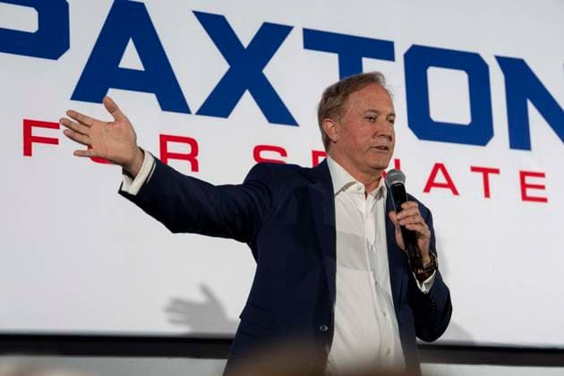 USA, Kandidat für US Senat Ken Paxton macht Wahlkampf in San Antonio, Texas