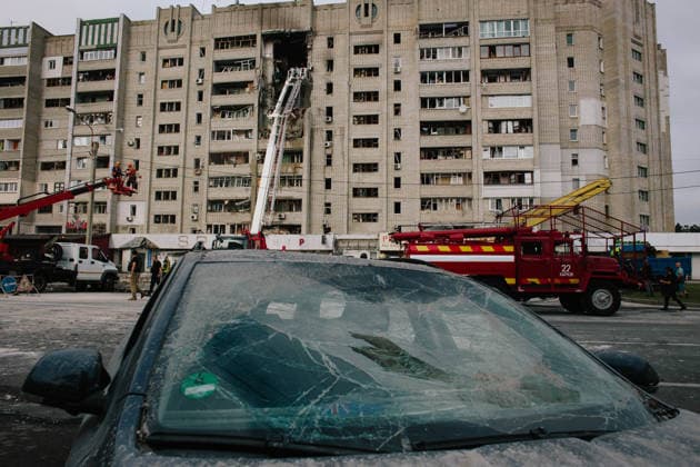 Ukraine, Eindrücke nach Angriff auf Charkiw