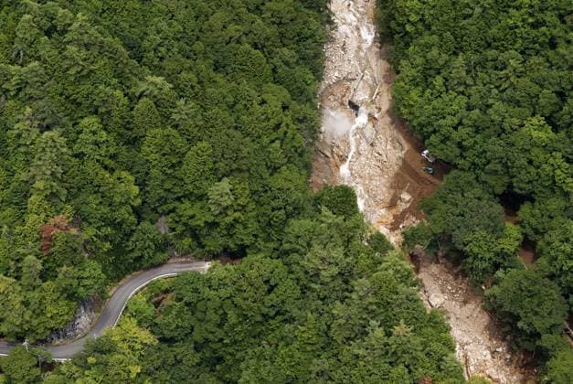 Japan, Erdrutsch in Prefektur Nagano