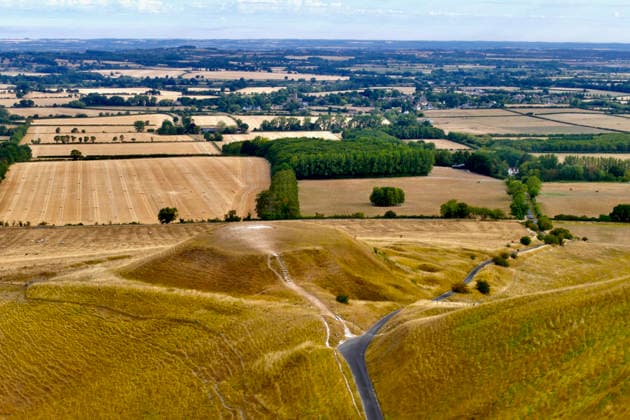 England, Trockenheit in der Grafschaft Oxfordshire