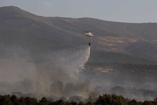 Spanien, Waldbrände in Revenga, Provinz Kastilien und Leon