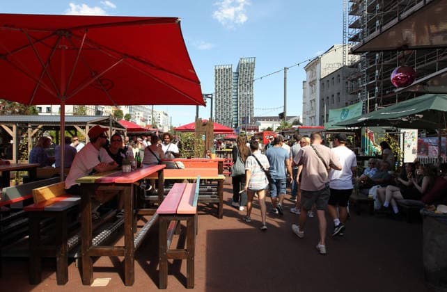 Deutschland, Veganes Straßenfest auf dem Spielbundeplatz in Hamburg