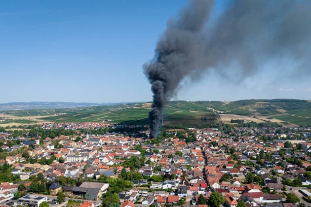 Rheinhessen, Gebäudebrand in Spendlingen