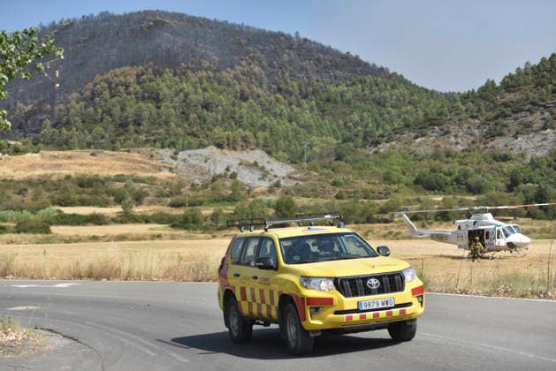 Spanien, Waldbrand bei Huesca