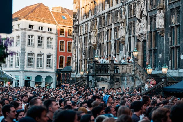 NRW, Konzert in der Innenstadt von Aachen zum Auftakt der Reit-WM