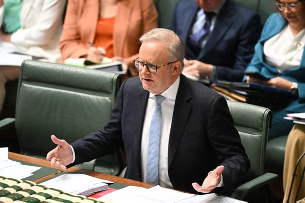 Australien, Anthony Albanese im Parlament in Canberra
