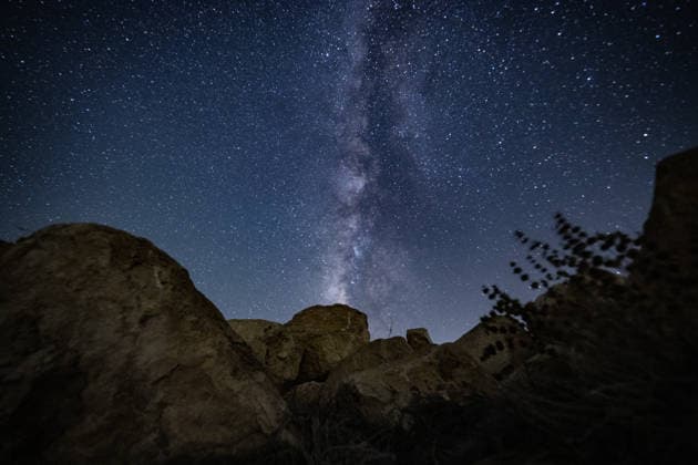 Israel, Perseiden über Wüste Negev