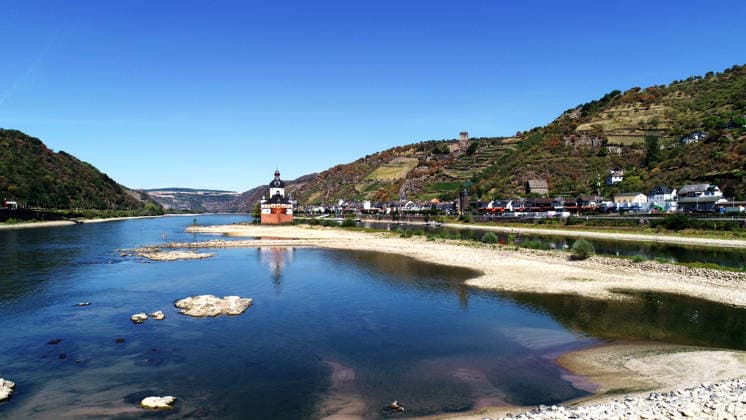 Rheinland-Pfalz, Rhein Niedrigwasser