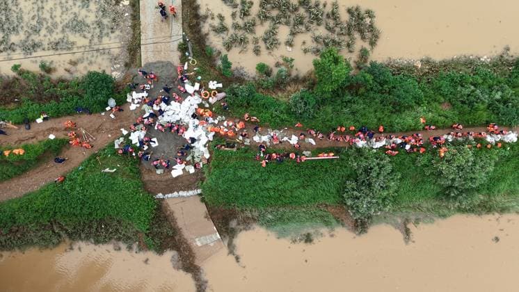 China, Überschwemmungen in Henan