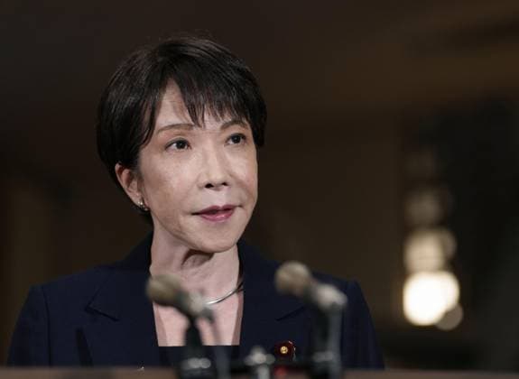 Japan, Sanae Takaichi Pressekonferenz in Tokio