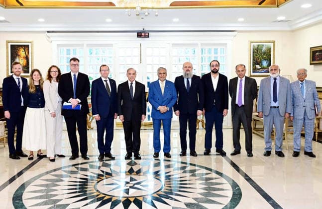 Pakistan, Treffen von Muhammad Shehbaz Sharif und Espen Barth Eide in Islamabad