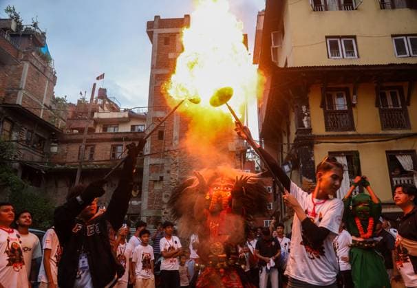 Nepal, Gathamuga-Festival in Patan