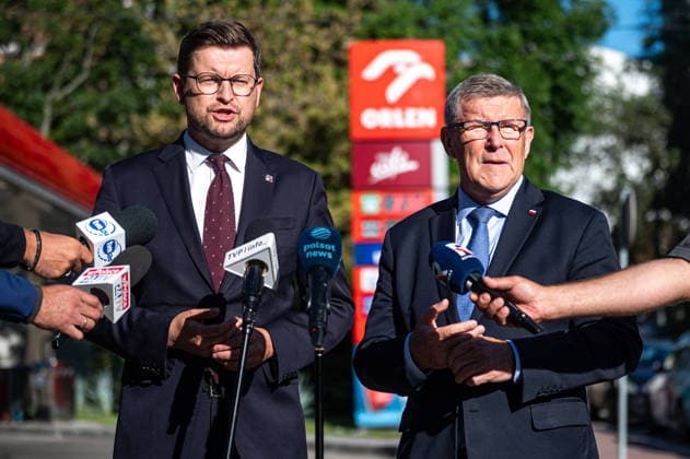 Polen, Andrzej Sliwka und Zbigniew Kuzmiuk Pressekonferenz in Warschau