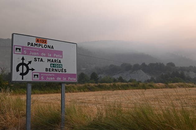 Spanien, Waldbrand bei Huesca