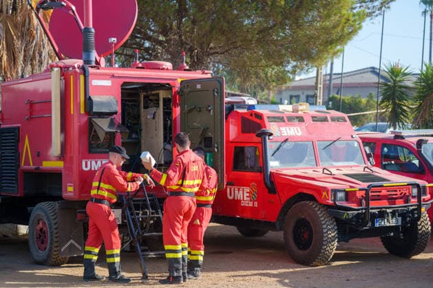 Spanien, Waldbrand in Niebla, Provinz Huelva