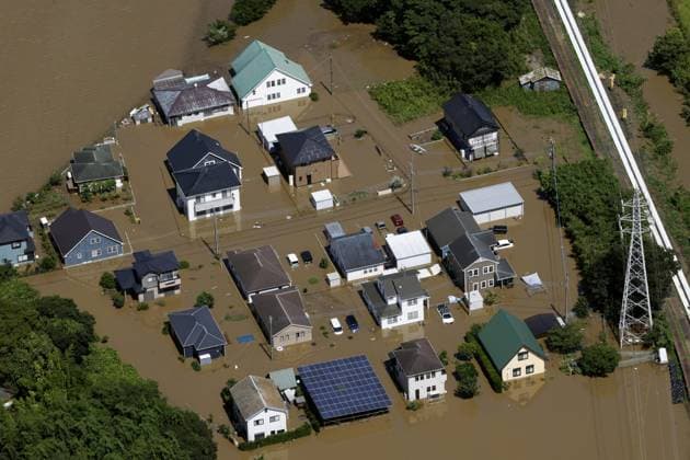 Japan, Folgen von Starkregen in Chiba
