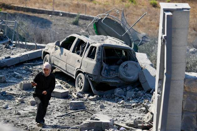 Nahostkonflikt, Libanon, Schäden nach israelischem Luftangriff bei Ansar