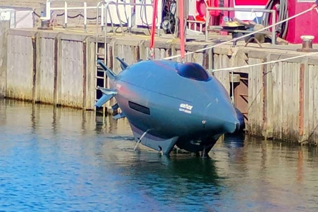 Schleswig-Holstein, Autonomes U-Boot Grace GS P1 Bravo im Hafen von Damp