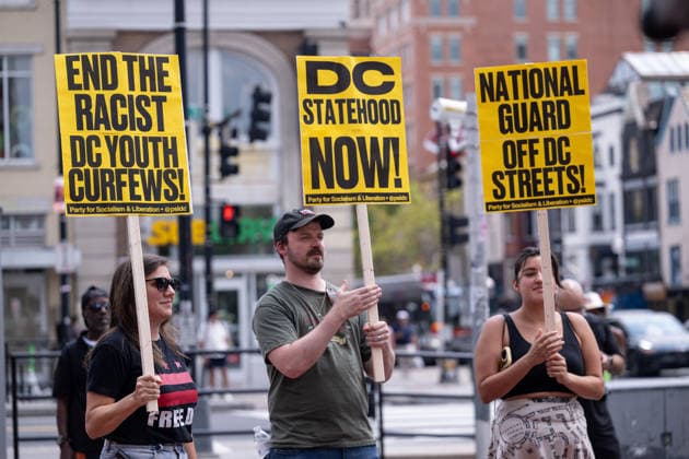 USA, Protest gegen den Einsatz der Nationalgarde in Washington DC