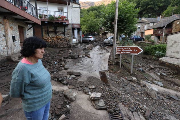Spanien, Zwei Tote bei Sturzflut in Manzaneda de Valdueza